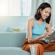 Streaming movies to watch online on digital tablet, watching videos and scrolling on social media w