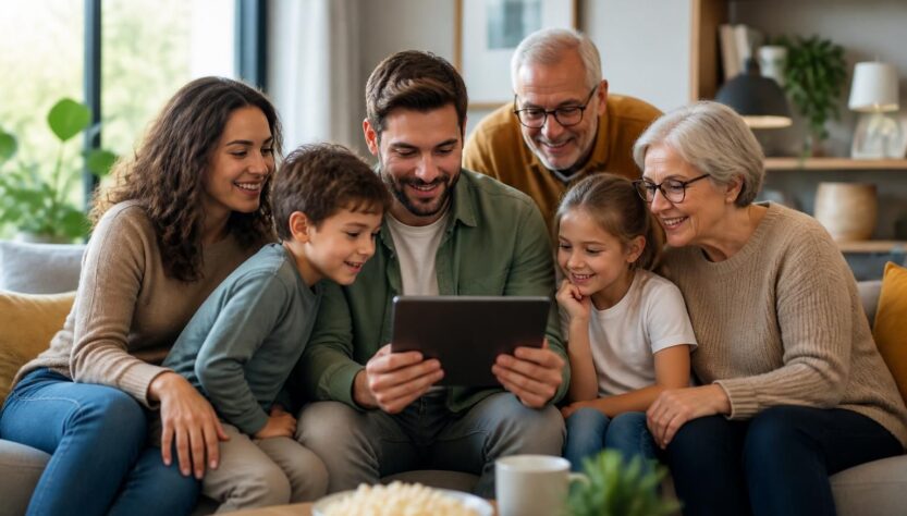 découvrez comment une tablette tactile rend la gestion de la watchlist familiale simple et claire pour toute la famille.
