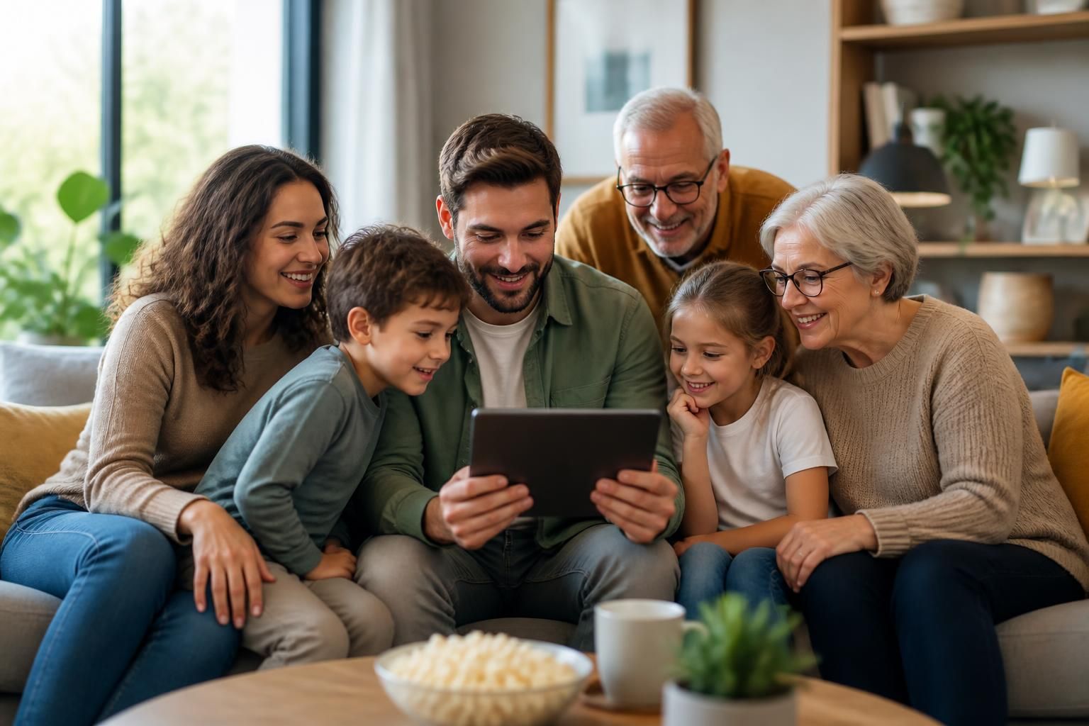 découvrez comment une tablette tactile rend la gestion de la watchlist familiale simple et claire pour toute la famille.