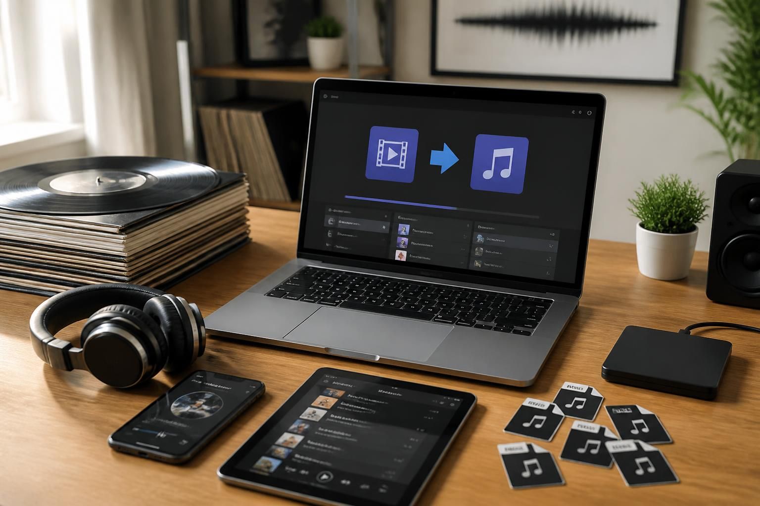 découvrez comment un convertisseur video2mp3 peut transformer et simplifier la gestion de votre bibliothèque musicale en extrayant facilement l'audio de vos vidéos préférées.
