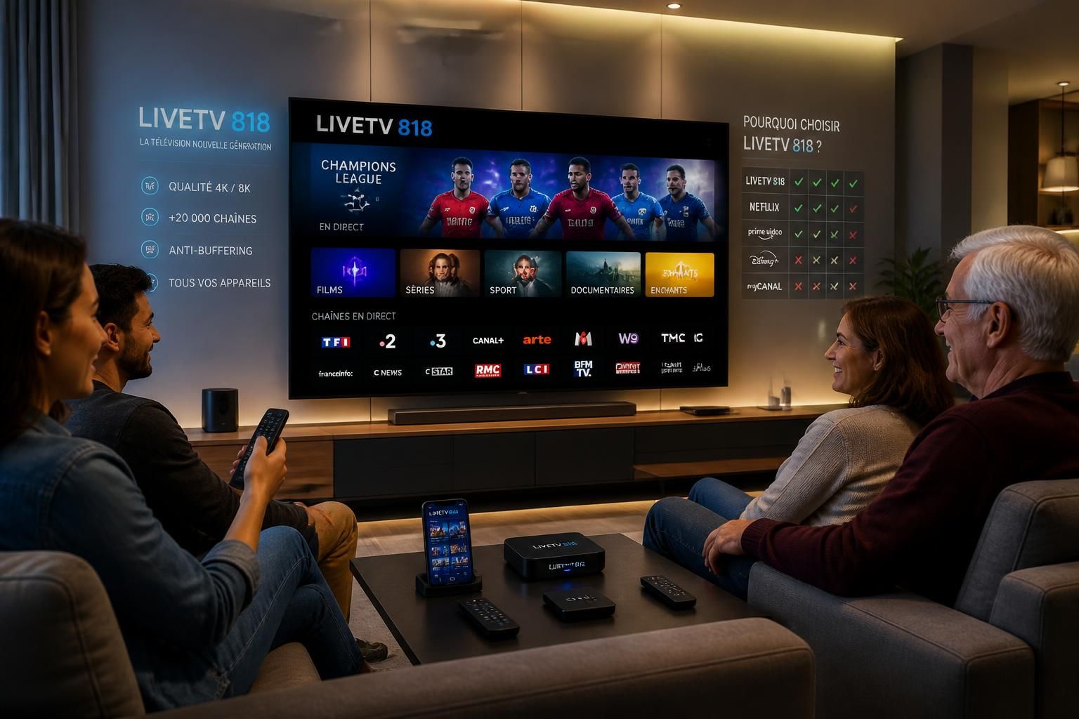 découvrez les avantages uniques de livetv 818 comparé aux autres plateformes de télévision, offrant une expérience utilisateur optimale, une grande variété de chaînes et une qualité de streaming exceptionnelle.