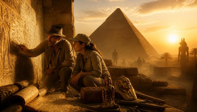 découvrez les mystères des pyramides à travers un documentaire captivant qui explore les récits fascinants et les légendes qui entourent ces monuments anciens.