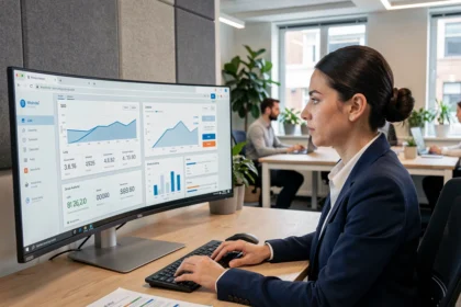 Responsable SEO comparant les plateformes SEMJuice et Linkuma sur un écran d'analyse de netlinking en agence digitale